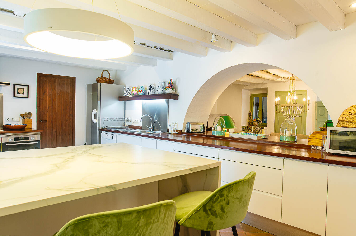 large barcelona villa kitchen